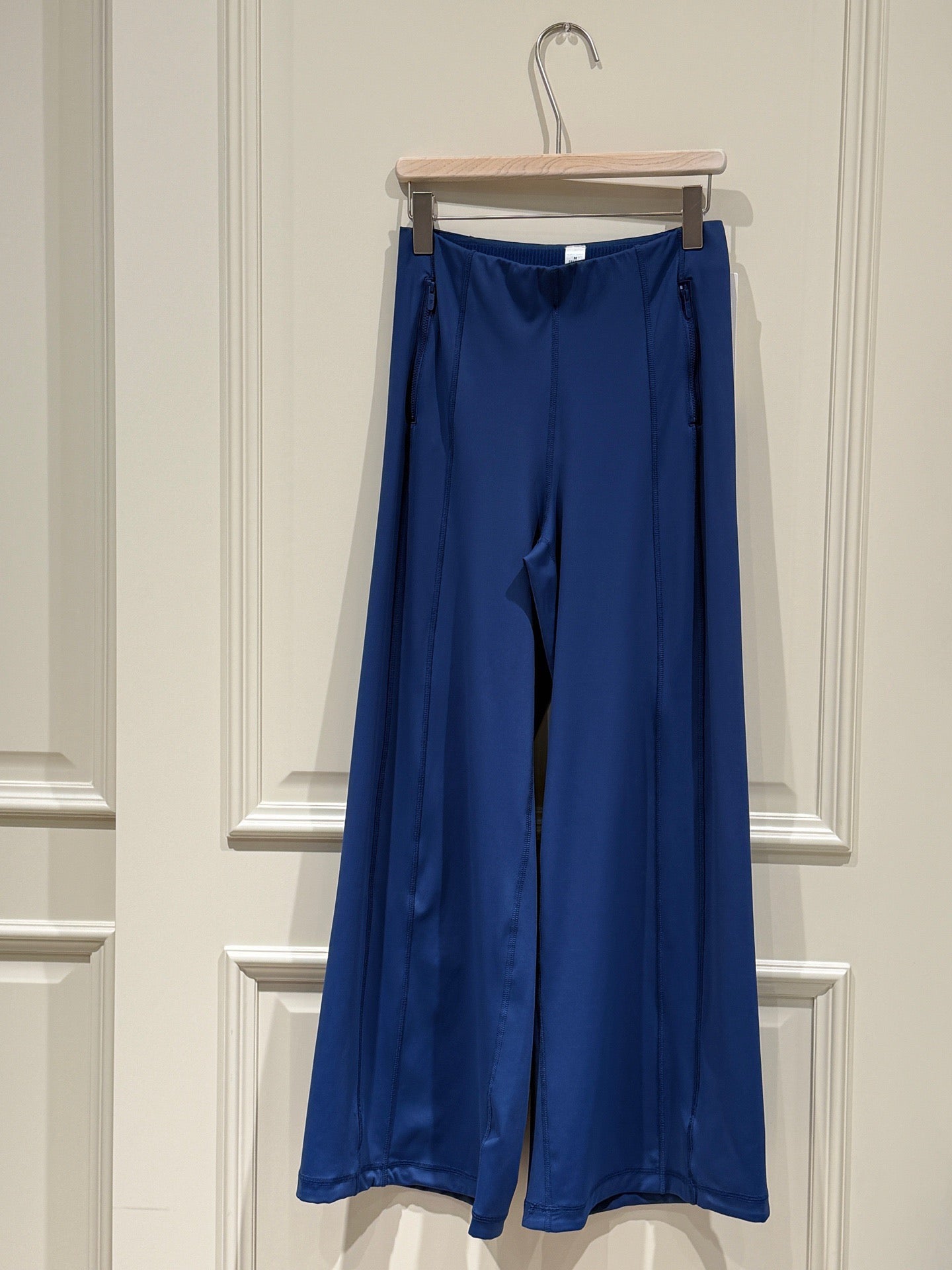 High-waisted Blue Yoga casual wide-leg pants